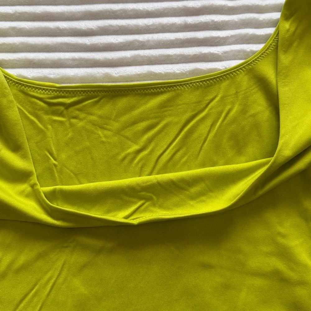 Lululemon Wundermost Ultra-Soft Nulu Square-Neck Long-Sleeve Bodysuit Lichen Lim - Picture 9 of 12